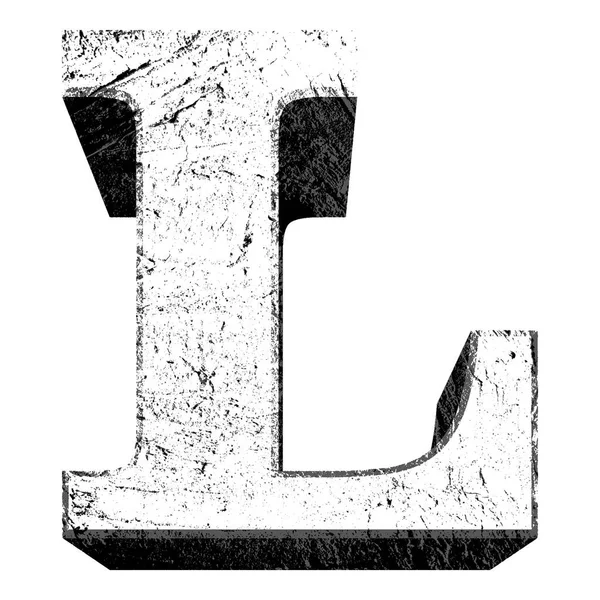 Concrete Vector Font Uppercase Letter — 스톡 벡터