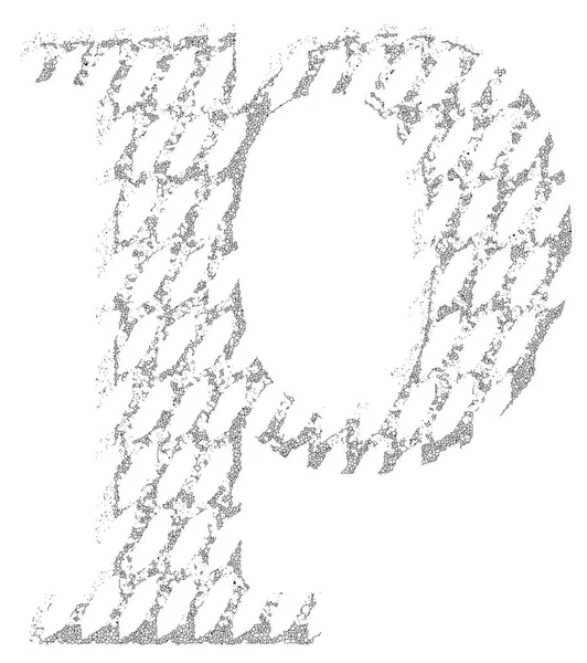 Трещины Шрифте Буквы Нижнем Регистре — стоковый вектор