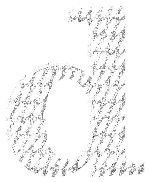 Трещины Шрифте Буквы Нижнем Регистре — стоковый вектор