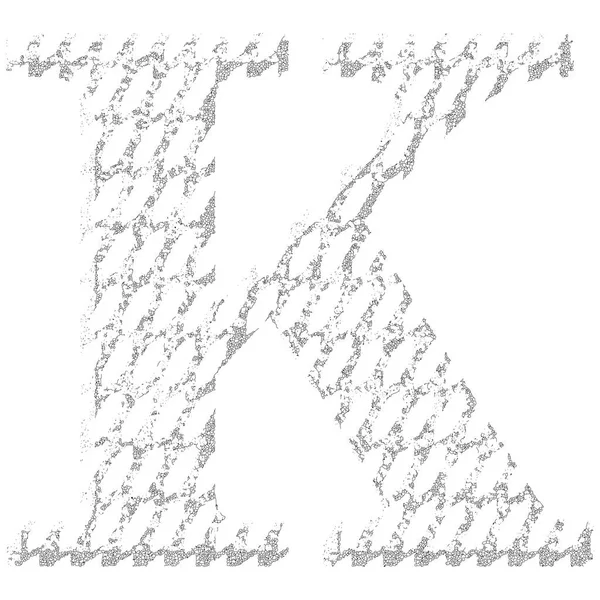 Lignes Fissurées Lettre Majuscule — Image vectorielle