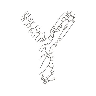 Devre kartı harfi. Sanat yazı tipi.. 