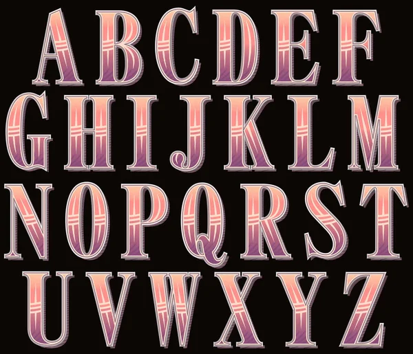 Vintage Western Alphabet Art Fuente — Archivo Imágenes Vectoriales