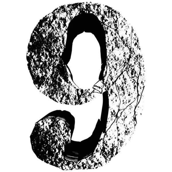 Numéro Pierre Grunge — Image vectorielle