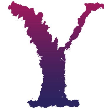 Grunge büyük harf damgalı. Gradyan vektör yazı tipi.