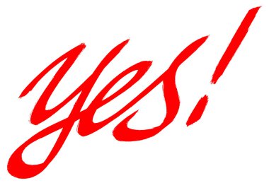 Evet. Vektör fırça darbesi harfleri..