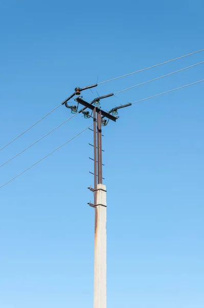 Yüksek Voltaj Elektrik Direği — Stok fotoğraf