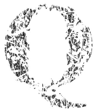 Kırık grunge pikselli büyük harf. Sanat yazı tipi..