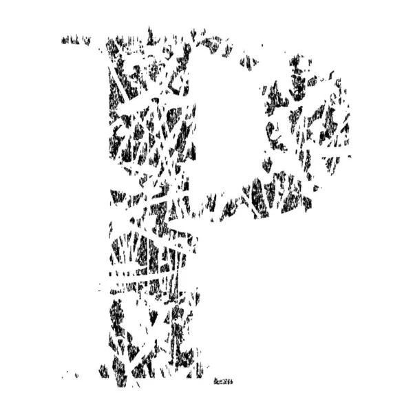 破碎的格栅像素化大写字母 艺术字体 — 图库矢量图片