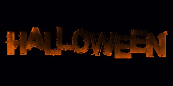 Illustrazione Halloween Lettere Scure Sfondo Nero — Foto Stock