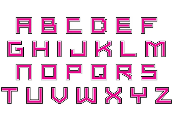 Alphabet Vectoriel Décoratif Isolé Sur Fond Blanc — Image vectorielle