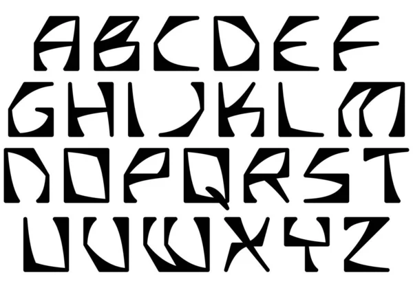 Διακοσμητικό Διανυσματικό Αλφάβητο Απομονωμένο Λευκό Φόντο Art Γραμματοσειρά — Διανυσματικό Αρχείο