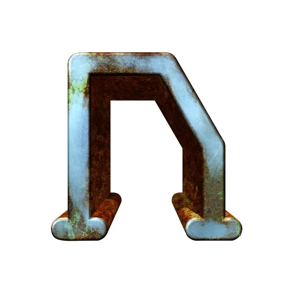 Oude Blauwe Metallic Letter Rusty Oppervlakte Illustratie Art Lettertype — Stockfoto