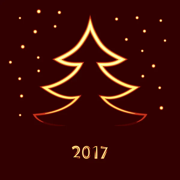 Yangın Noel ağacı. Vektör çizim. Yeni yılın sembolü.