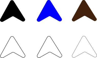 Yönlü İmleç Simgeleri Yuvarlak Ok Düğmeleri