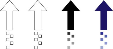 Renk geçişi olan minimalist yukarı doğru oklar