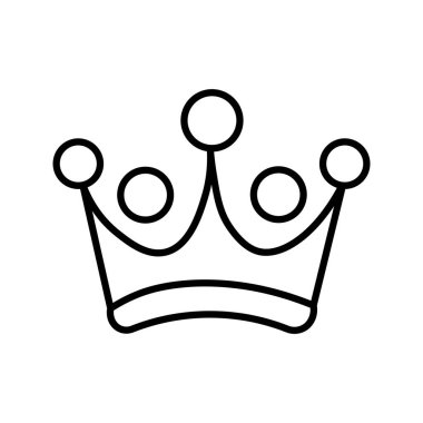 A minimalist crown line illustration shows royalty and elegance. It features a simple, clean design of a classic crown on a white background.