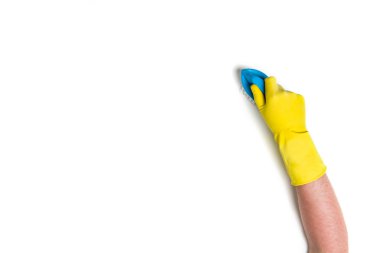 Beyaz bir arka planı Temizleme el