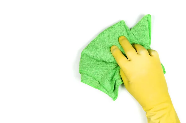 Hand cleaning against a white background — Stock Photo, Image