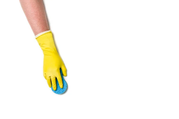 Hand cleaning against a white background — Stock Photo, Image