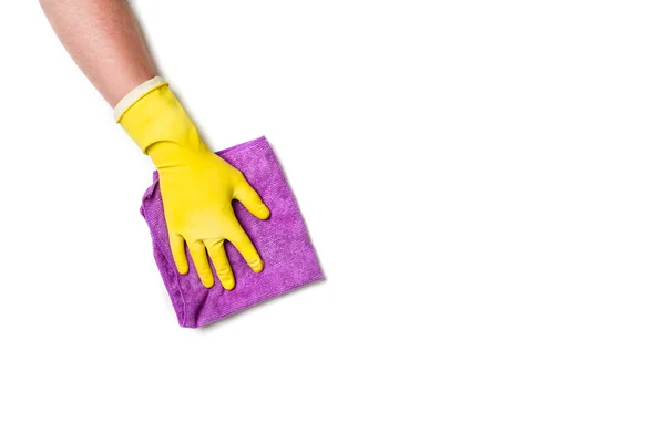 Hand cleaning against a white background — Stock Photo, Image