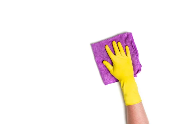 Hand cleaning against a white background — Stock Photo, Image