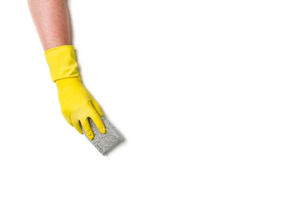 Hand cleaning against a white background — Stock Photo, Image