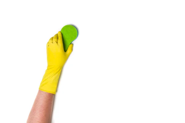 Hand cleaning against a white background — Stock Photo, Image