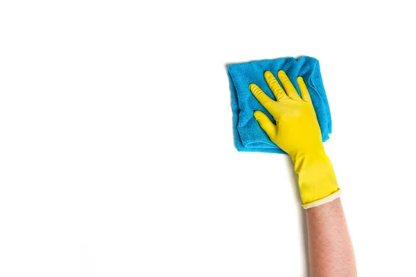 Το χέρι τον καθαρισμό σε λευκό φόντο — Φωτογραφία Αρχείου