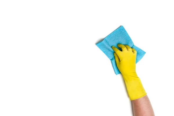 Limpeza das mãos contra um fundo branco — Fotografia de Stock