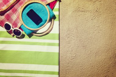 Sandy Beach Üstten Görünüm