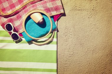 Sandy Beach Üstten Görünüm