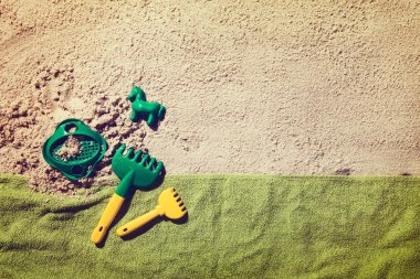 Sandy Beach Üstten Görünüm