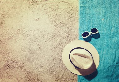 Sandy Beach Üstten Görünüm