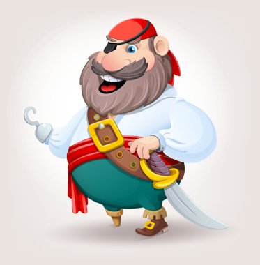 Eski korsan ahşap ayak ve çengelli