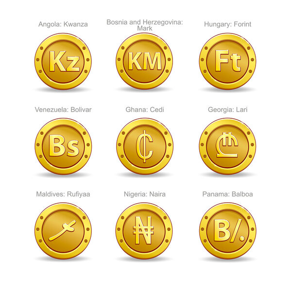 set coins symbol currency