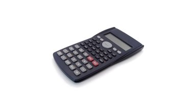 Top view of blank calculator Isolated on white background