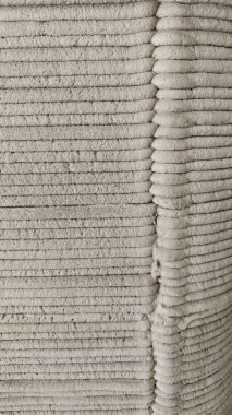 Modern 3D baskı inşaat teknolojisiyle yapılmış duvar eklemleri. arkaplan ve doku