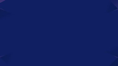 Zarif yıldız patlaması şekilleri ve geometrik aksanları olan koyu lacivert bir tuval içeren parlak bir 4k animasyon profesyonel sunumlar ve zarif dijital arkaplanlar için mükemmeldir..