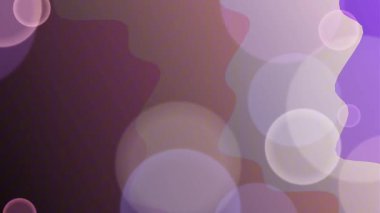 Zarif mor sıvı dalgalar ve yumuşak yüzen bokeh daireleri içeren rüya gibi bir 4k hareket arkaplanı romantik görseller, dingin arka planlar ve modern estetik video projeleri için mükemmel..