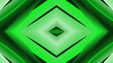 Yüksek kaliteli 4k yeşil ipek desenli geometrik elmas şekilleri pürüzsüz bir döngü içinde titreşim verir, modern dijital ekran, vj arkaplan ve profesyonel video sunumları için mükemmeldir.