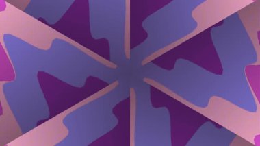 Çağdaş dijital arkaplanlar için mükemmel mor ve çivit renklerine sahip sıvı ve simetrik desenlere sahip döngüsel bir animasyon