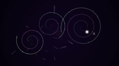 Hareketli Parçacık Parıltısı Canlandırması ile Soyut Neon