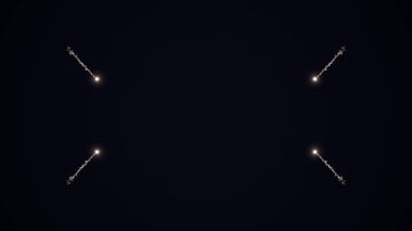 Kayan yıldızların karanlık gökyüzünde çırılçıplak yürüdüğü bir video.