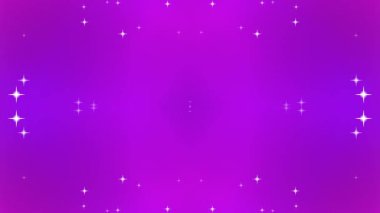 Parlayan yıldızlar ve bokeh efektiyle büyüleyici bir mor arka plan.