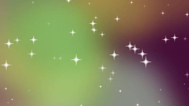 Gradyan arkaplanda parlayan yıldızları canlandırmak