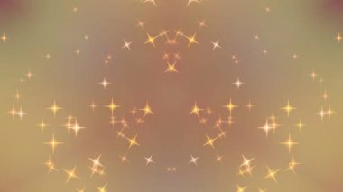 Altın Işıldayan Yıldız Kaleydoskop Hareketi Arkaplanı