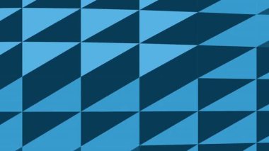 Dinamik Mavi Geometrik Üçgenler İnce ve Akışkan Soyut Hareket Ediyor.