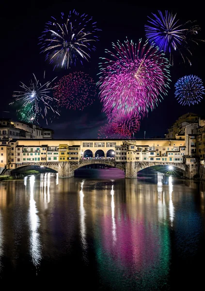 Fuochi d'artificio a Firenze — Foto Stock