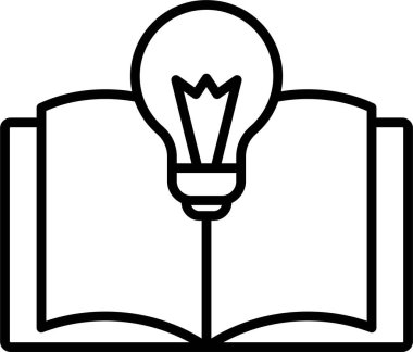 Eğitim Yeniliği Logosu. Parlayan Ampul İllüstrasyonu ile Ders Kitabı Aç, Ampul Simgesi Simgesi Yaratıcı Eğitim ve Öğrenme Sembolü ile Açık Kitap