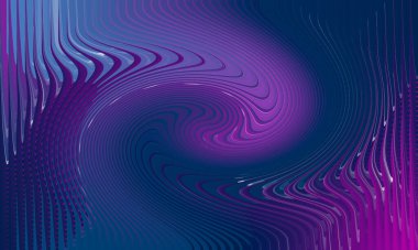Soyut Koyu Mavi ve Mor Girdap Parlak Üç Boyutlu Dalga Dokusu